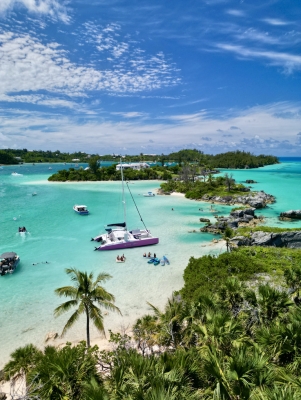 Aerial view of Ely's Harbour.