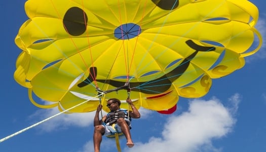 person parasailing