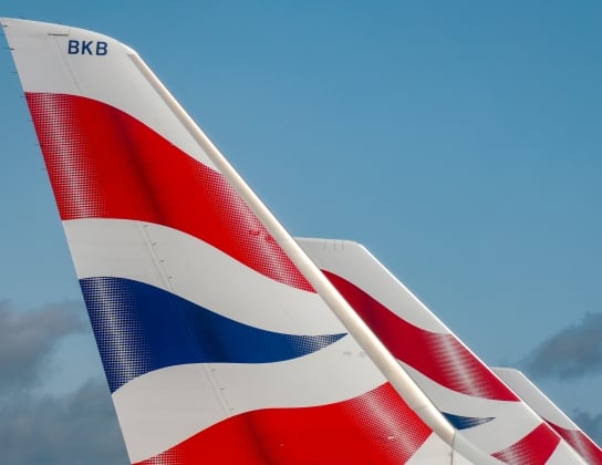British Airways plane tail