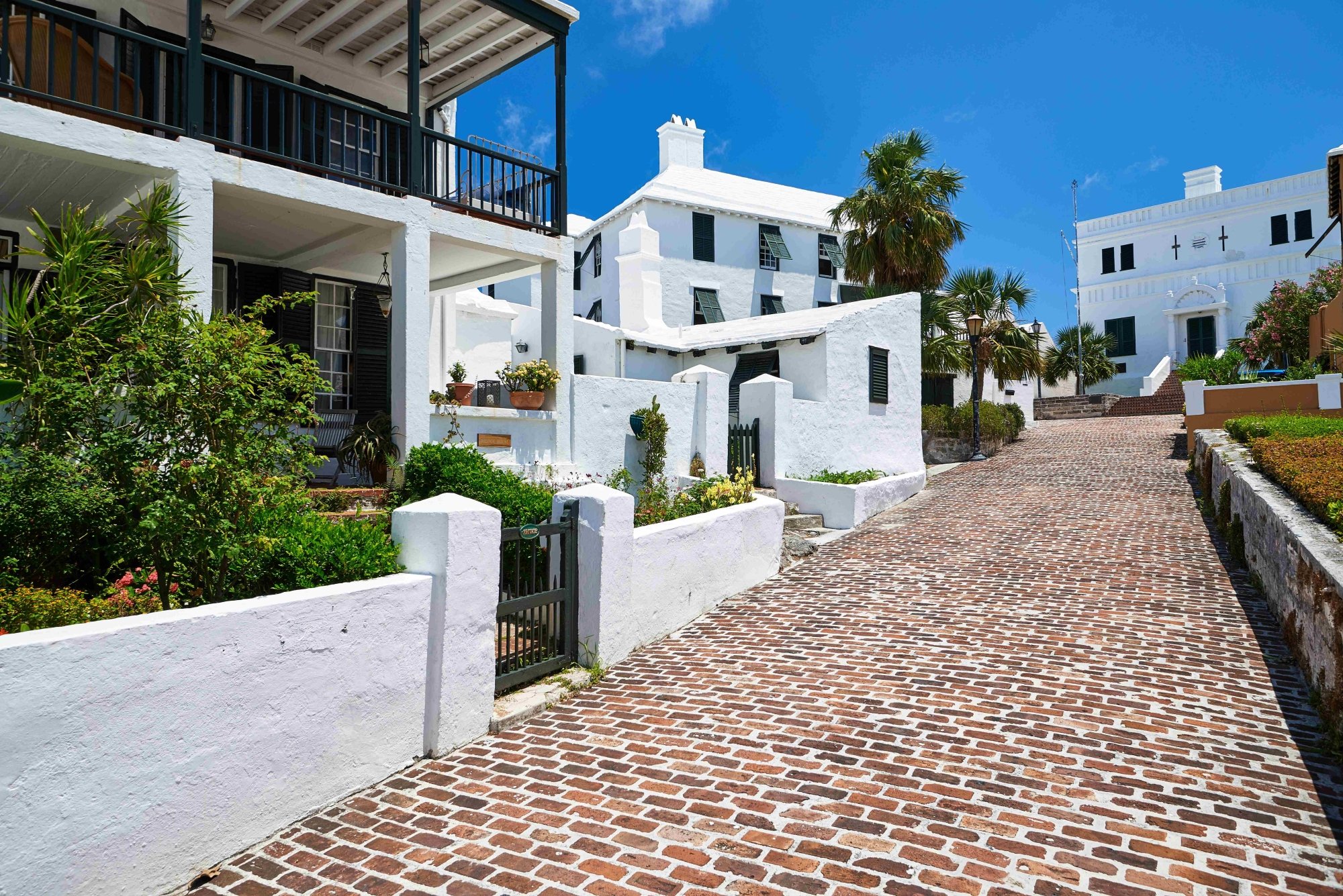 Exterior view of a brick street in St. George's